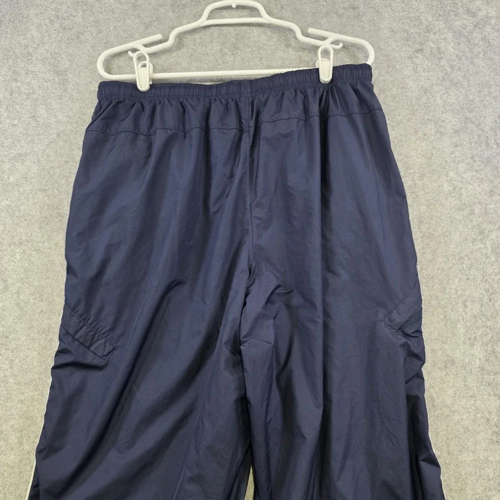 VTG Y2K Nike Pants Mens XL Blue Side Stripe Swoosh‎ Track Athletic Lined Pockets